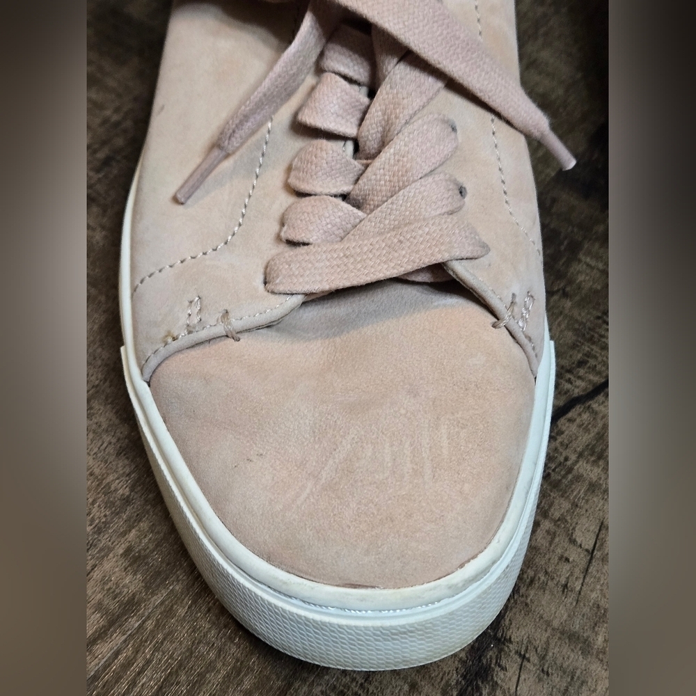Frye Ivy Low Lace Sneakers in Blush Pink Leather Size 9 Pre-Owned - Picture 3 of 14